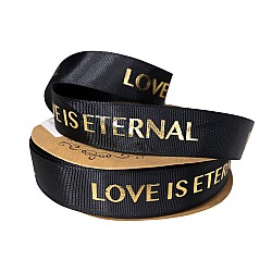 Панделка Рипс Love is Eternal, 3 см / 50м , Цвят Черен