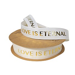Панделка Рипс Love is Eternal, 3 см / 50м , Цвят Бял