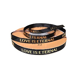 Панделка Рипс Love is Eternal, 1,5 см / 50м , Цвят Black