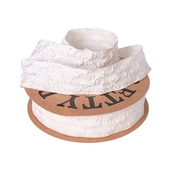 Едноцветна текстилна панделка Elegantz Luxe 3см - Cream