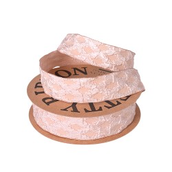 Едноцветна текстилна панделка Elegantz Luxe 3см - Caramel