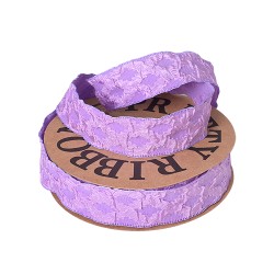 Едноцветна текстилна панделка Elegantz Luxe 3см - Lavender
