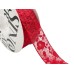 Луксозна панделка органза и дантела Elegantz Lace, 25 мм х 9Y, Red