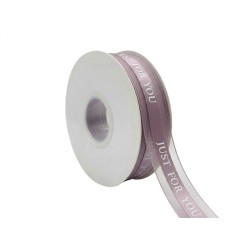 Луксозна панделка органза и сатен Elegantz Jus for You, 2.5 см х 46м, Lavender
