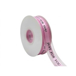 Луксозна панделка органза и сатен Elegantz Jus for You, 2.5 см х 46м, Pink