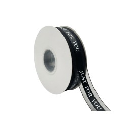 Луксозна панделка органза и сатен Elegantz Jus for You, 2.5 см х 46м, Black