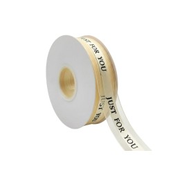 Луксозна панделка органза и сатен Elegantz Jus for You, 2.5 см х 46м, Cream