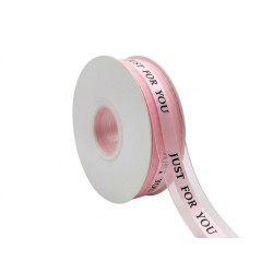 Луксозна панделка органза и сатен Elegantz Jus for You, 2.5 см х 46м, Light Pink