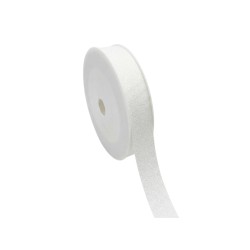 Панделка PVC с блясък Elegantz Glitter 35 метра, White