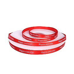 Панделка сатен Happy Everyday Elegantz, 1 см / 100 ярда , Цвят Червен