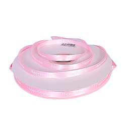 Панделка сатен Happy Everyday Elegantz, 1 см / 100 ярда , Цвят Розов