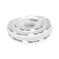 Панделка сатен Happy Everyday Elegantz, 1 см / 100 ярда , Цвят Бял