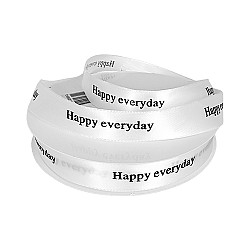 Панделка сатен Happy Everyday Elegantz, 2.5 см / 100 ярда , Цвят Бял