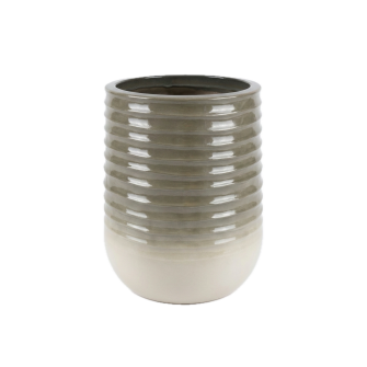 Пластмасова кашпа Elegantz Artemis Planter XL, Пластмаса, 39см х 39х51см, Ceramic Emerald Top/Ivory Bottom
