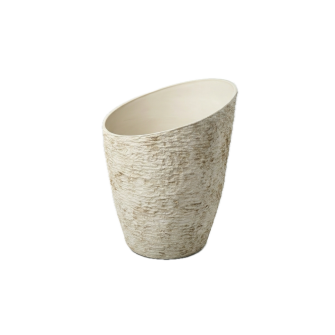 Пластмасова кашпа Elegantz Slope Planter L, Пластмаса, 45.5см х 45.5 х 58.5см, Vintage Ivory