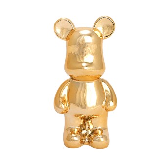 Декорация Elegantz Bear Brick, 18см х11см 6см, Керамика, Златен