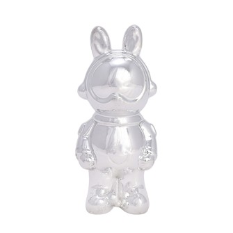 Декорация Elegantz Cosmo Rabbit Brick , 19см х11см 6см, Керамика, Сребро