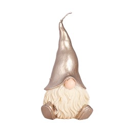 Коледна свещ Elegantz Santa with golden hat L, 7.6 х 6.6 x 14.2 см, Парафин, Многоцветен