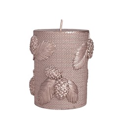 Коледна свещ Elegantz Pillar with Pinecone S, 8.3 х 8.3 x 9.5 см, Парафин, Многоцветен