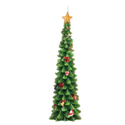 Коледна свещ Elegantz Christmas Tree M, 27 х 8 см, Парафин, Многоцветен