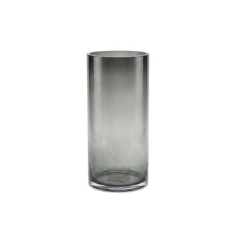 Стъклена ваза  Elegantz Topper Black М, Ф 12 x 30 см, Стъкло, Прозрачен Опушено черен