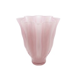 Стъклена ваза кашпа  Elegantz Fazzoletto L Glass, Стъкло, 30х23см, Baby Pink
