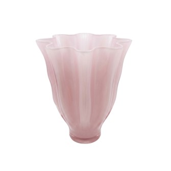 Стъклена ваза кашпа  Elegantz Fazzoletto L Glass, Стъкло, 30х23см, Baby Pink