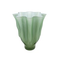 Стъклена ваза кашпа  Elegantz Fazzoletto L Glass, Стъкло, 30х23см, Green