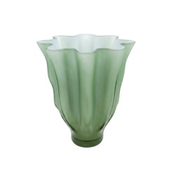 Стъклена ваза кашпа  Elegantz Fazzoletto L Glass, Стъкло, 30х23см, Green