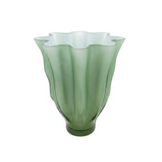 Стъклена ваза кашпа  Elegantz Fazzoletto L Glass, Стъкло, 30х23см, Green