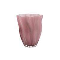 Стъклена ваза кашпа  Elegantz Fazzoletto M Glass, Стъкло, 22х17см, Baby Pink