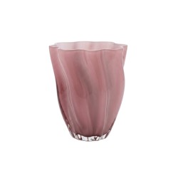 Стъклена ваза кашпа  Elegantz Fazzoletto M Glass, Стъкло, 22х17см, Baby Pink