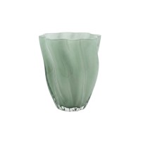 Стъклена ваза кашпа  Elegantz Fazzoletto M Glass, Стъкло, 22х17см, Green