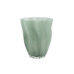 Стъклена ваза кашпа  Elegantz Fazzoletto M Glass, Стъкло, 22х17см, Green