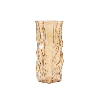 Стъклена ваза Elegantz Proxy Vase, Стъкло, 10х9х26см, Прозрачен Карамел