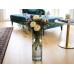 Elegantz Topper Black L Glass Vase, Ø 12 x 40 cm, Glass, Transparent Smoky Black