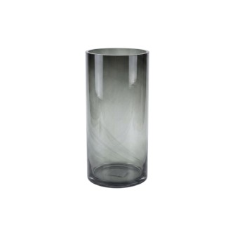 Стъклена ваза  Elegantz Topper Black S, Ф 12 x 25 см, Стъкло, Прозрачен Опушено черен