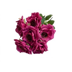Изкуствен букет Рози Elegantz Rose Grow, 45см, Hot Pink
