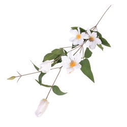 Изкуствен стрък Elegantz Clematis, 80см, White