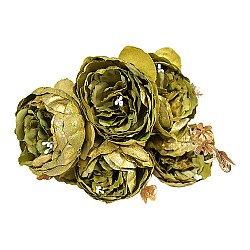 Изкуствен букет Рози Elegantz Gold Garden, 40 см, Цвят Gold&Green