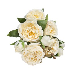 Artificial bouquet Elegantz Pastel Luxe roses, 30 cm, Cotton color