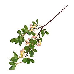 Изкуствен клон Elegantz Hypericum, 80 см, Цвят Бял